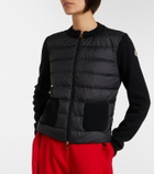 Moncler Down-paneled virgin wool cardigan