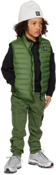 Stone Island Junior Kids Green Patch Cargo Pants