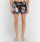 Dolce & Gabbana - Slim-Fit Short-Length Printed Shell Swim Shorts - Men - Black