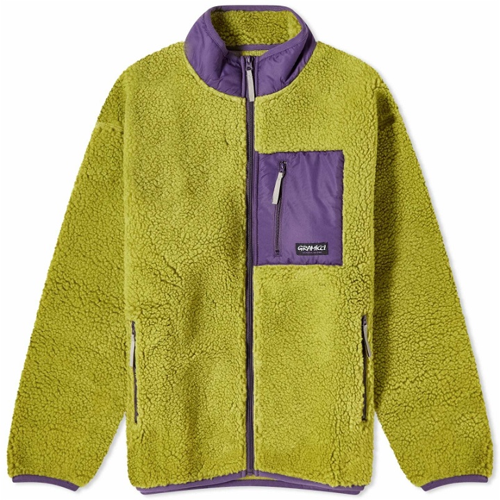 Photo: Gramicci Men's Sherpa Jacket in Dusted Lime