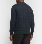 Incotex - Checked Virgin Wool-Blend Sweater - Green