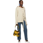 JW Anderson Off-White Cashmere Hooded Cardigan
