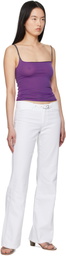 Gimaguas SSENSE Exclusive White Nicole Denim Trousers
