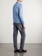 Slowear - Slim-Fit Cashmere and Silk-Blend Polo Shirt - Blue