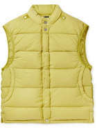 Stone Island Shadow Project - Webbing-Trimmed Quilted Shell Down Gilet - Yellow