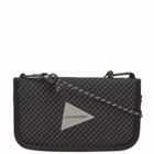 and wander Men's Reflective Ripstop Pouch in Black 