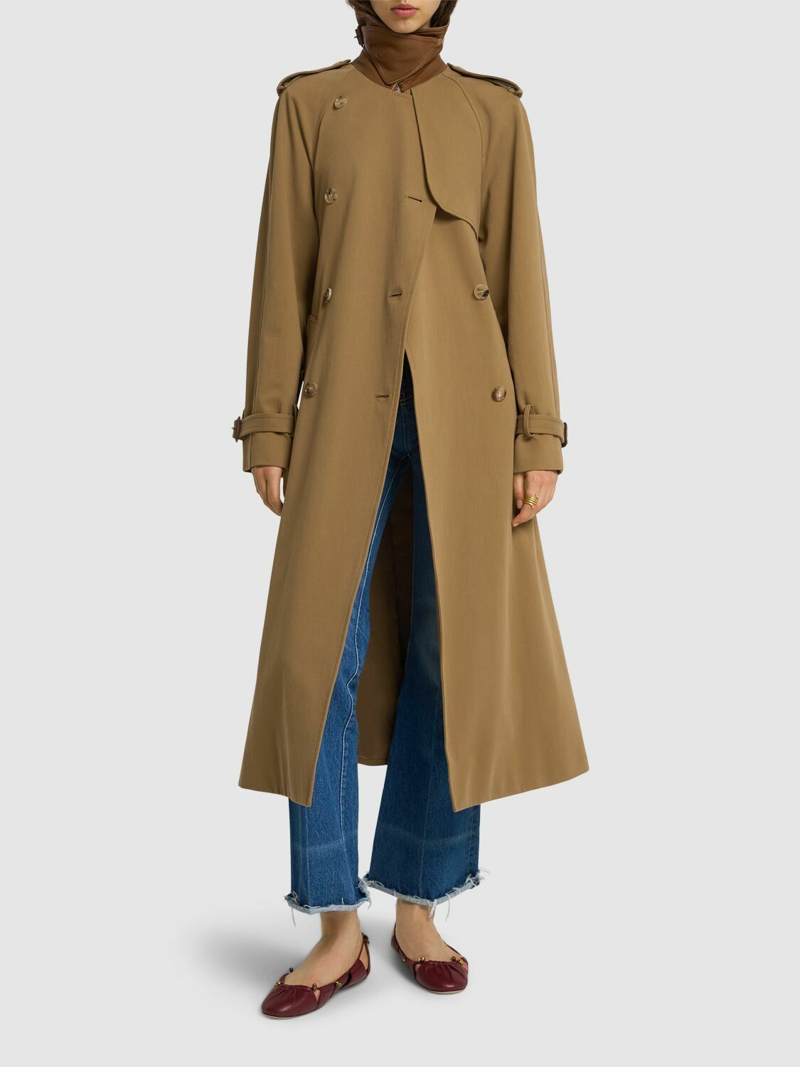 CHLOÉ Cotton Gabardine Trench Coat