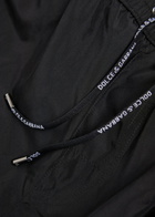 Dolce & Gabbana Logo-embroidered Shell Swim Shorts Black