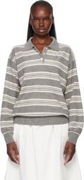 Nothing Written Gray Kevin Stripe Pullover Polo