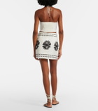Cala de la Cruz Eve floral linen miniskirt