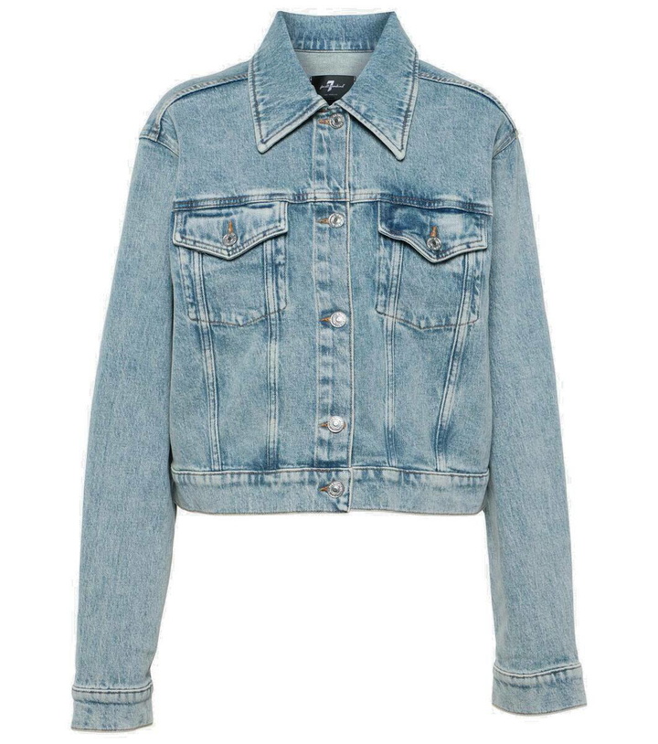 Photo: 7 For All Mankind Nellie cropped denim jacket