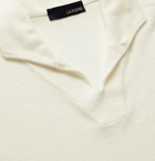 Lardini - Slim-Fit Cotton-Blend Terry Polo Shirt - Neutrals