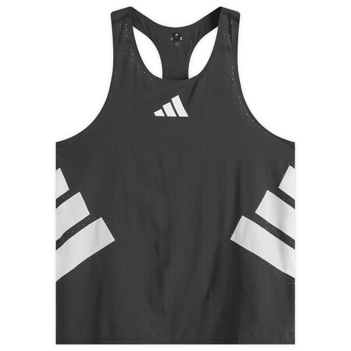 Photo: Adidas Running Men's Adidas Adizero Road To Records Tank Top in Black