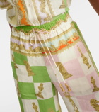 Alémais Checked printed linen culottes