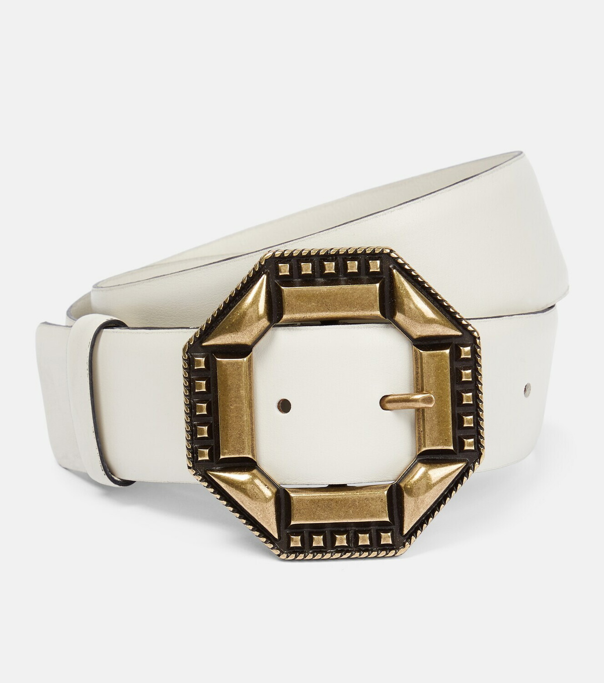 Etro Leather Disc Belt With Printn and Studs main image 1