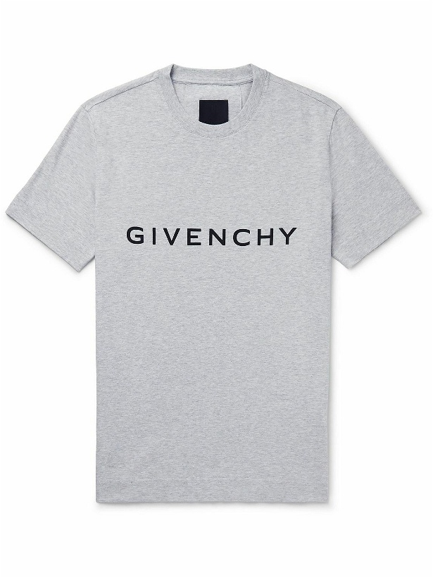 Photo: Givenchy - Logo-Print Cotton-Jersey T-Shirt - Gray