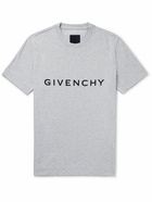 Givenchy - Logo-Print Cotton-Jersey T-Shirt - Gray