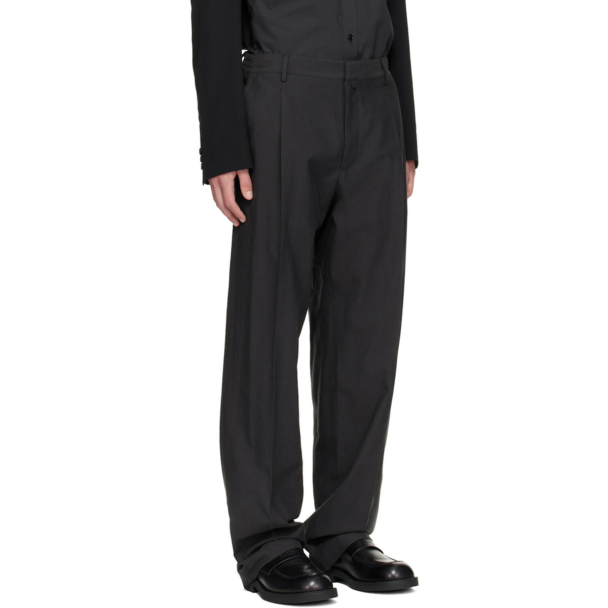 MM6 Maison Margiela Gray Wool Twill Trousers