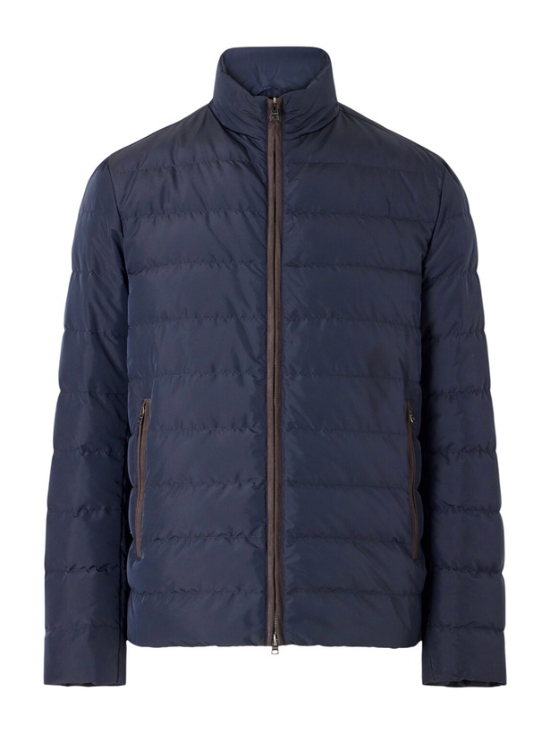 Photo: Herno - Quilted Padded Down Jacket - Blue