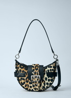 GANNI Small Leopard Bucky Crossbody Bag