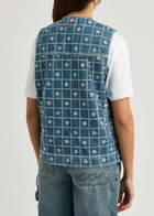 Damson Madder Dilly Embroidered Denim Gilet
