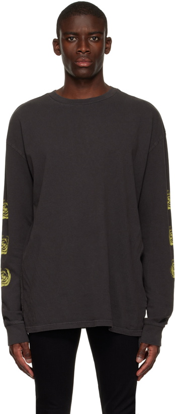 Photo: Ksubi Black Cotton Long Sleeve T-Shirt