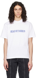 SUNNEI White 'Head Of Fashion' T-Shirt