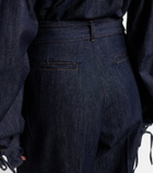 Dries Van Noten Pleated denim shorts
