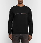 Saint Laurent - Logo-Embellished Wool Sweater - Men - Black