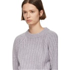 3.1 Phillip Lim Purple Lofty Rib Crewneck Sweater