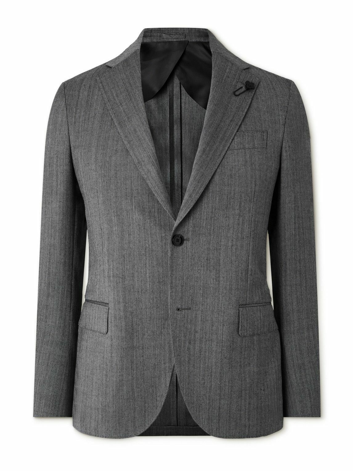 LARDINI Virgin wool tuxedo with satin lapel ジャケット Wool blend tuxedo with satin lapel LARDINI - Nugnes1920