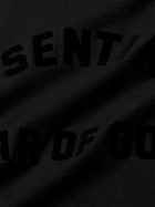 FEAR OF GOD ESSENTIALS - Logo-Appliquéd Cotton-Jersey Mock-Neck T-Shirt - Black