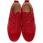 Christian Louboutin Red Suede Happyrui Sneakers