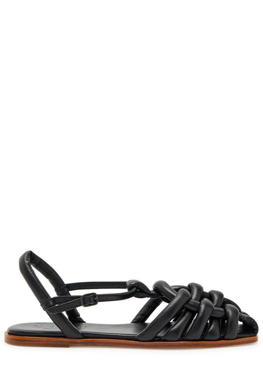 Hereu Cabersa Quilted Leather Sandals Black
