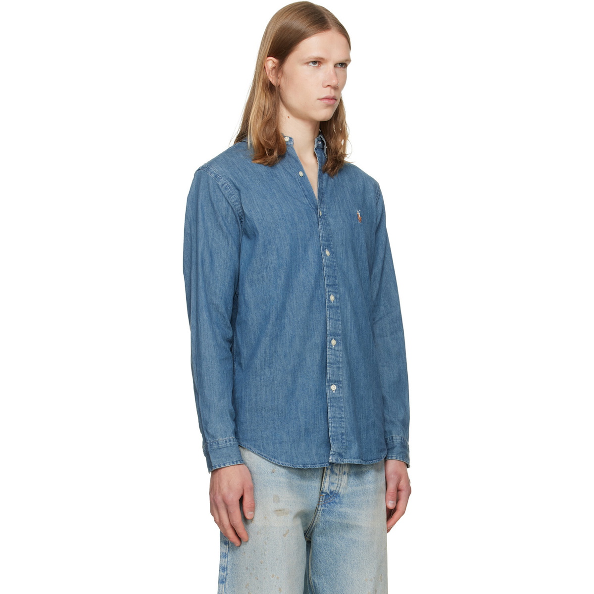 Polo Ralph Lauren Navy Classic Fit Denim Shirt