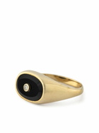 Pascale Monvoisin Gold Onyx And Diamond Ring