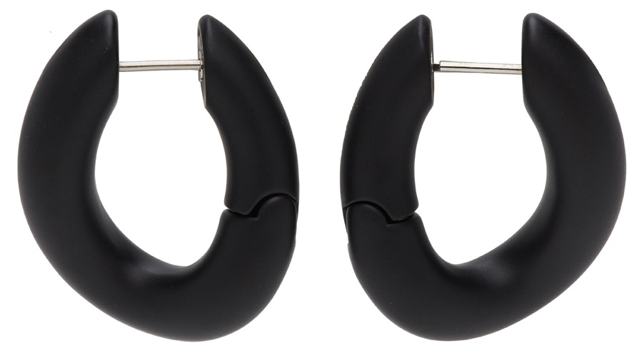 Balenciaga Black Loop Earrings Balenciaga