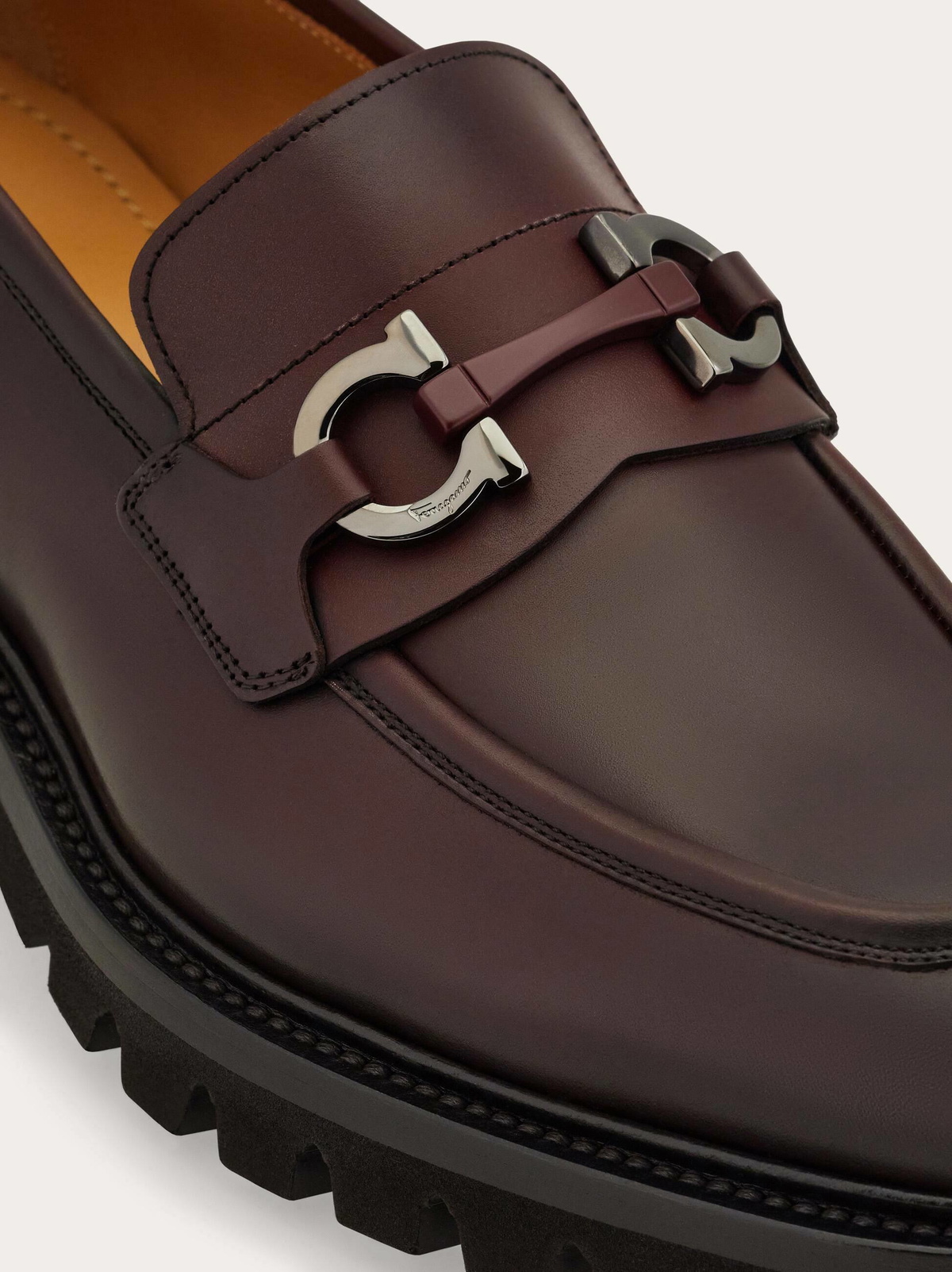 Ferragamo Mens Gancini ornament loafer in Red