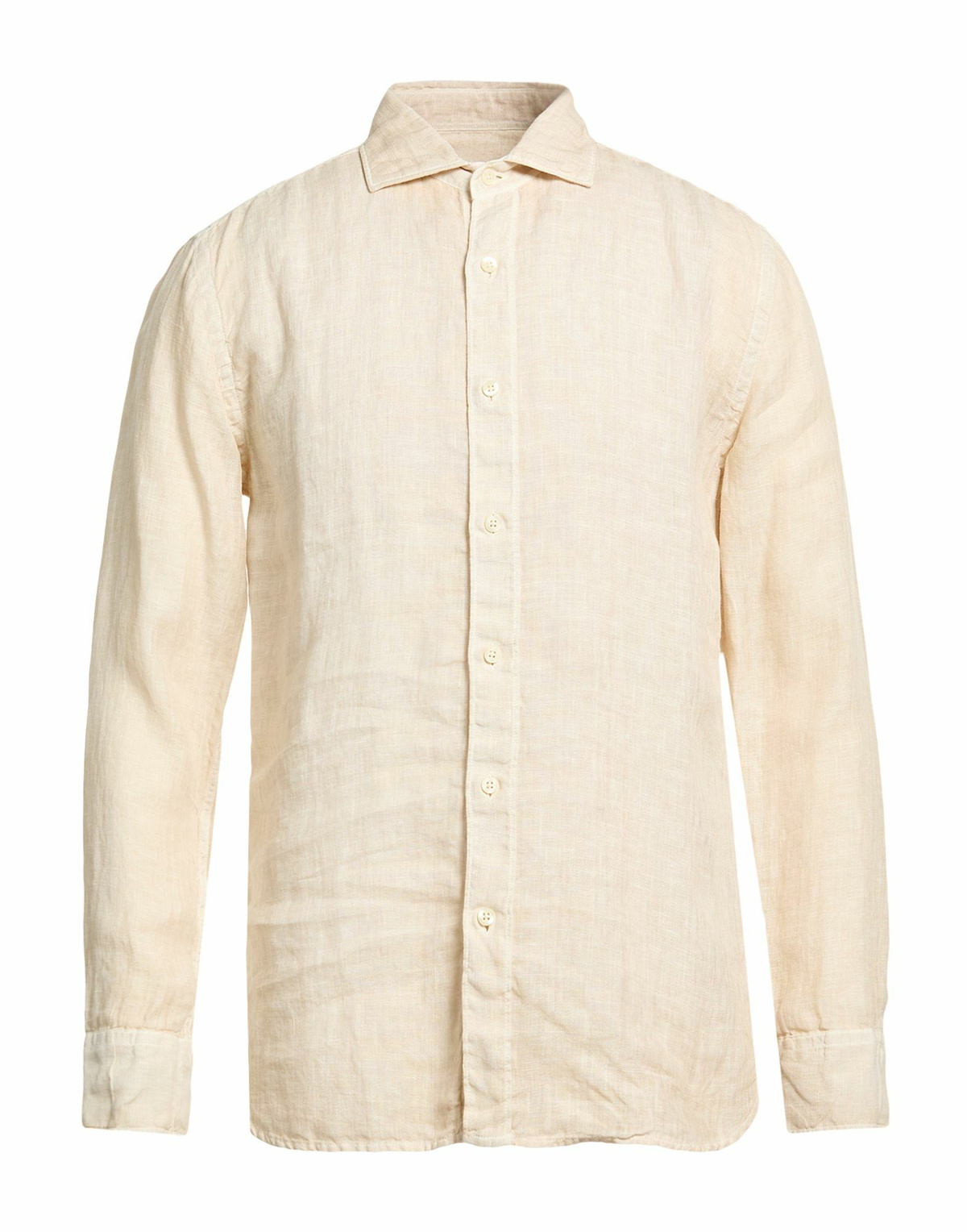 120% Lino Mens Shirt in Beige