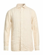 120% Lino Mens Shirt in Beige