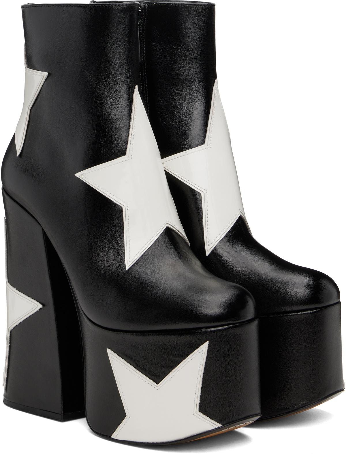 Marc Jacobs Black 'The Star Patcchwork Kiki Platform' Boots