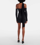 Blumarine Scuba off-shoulder minidress