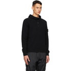 Stone Island Black Knit Hoodie