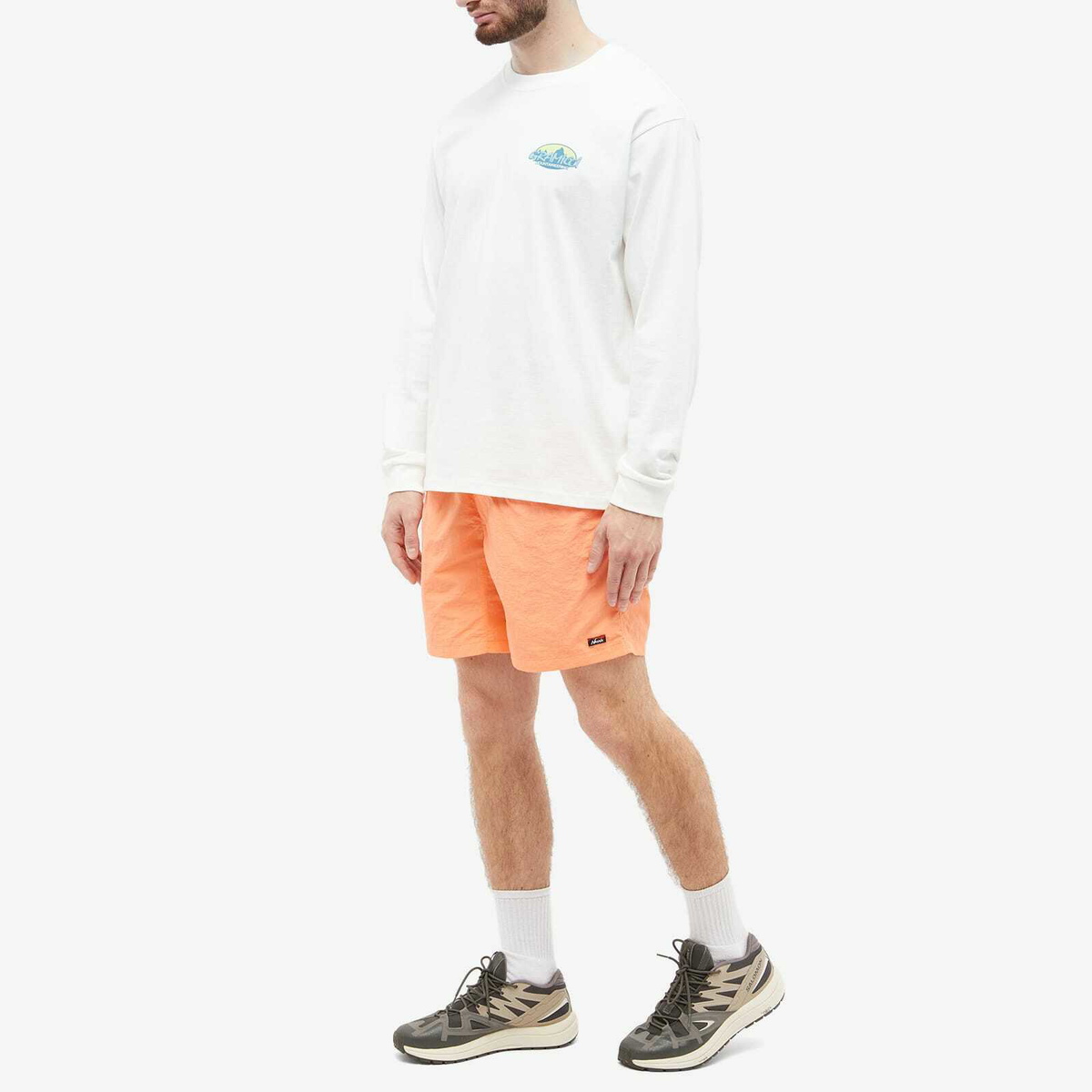 Nanga Men's Nylon Tusser Easy Shorts in S Orange Nanga