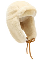 Jacquemus La Chapka Shearling hat Off White