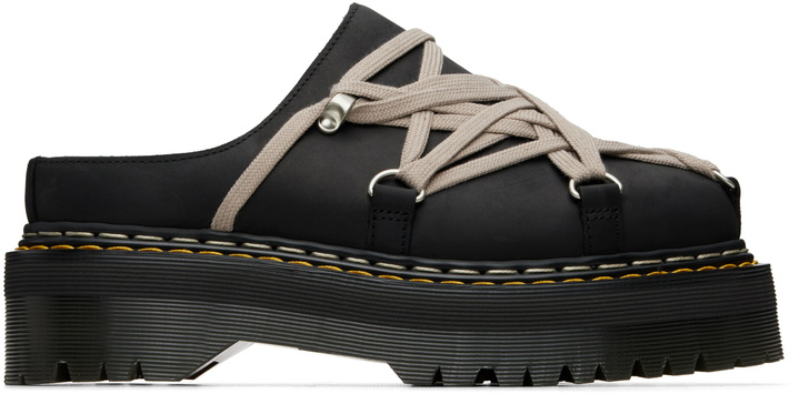 Photo: Rick Owens Black Dr. Martens Edition Quad Sole Megalace Loafers