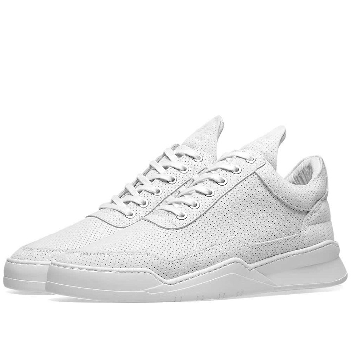 Photo: Filling Pieces Low Top Ghost Microlane Sneaker White