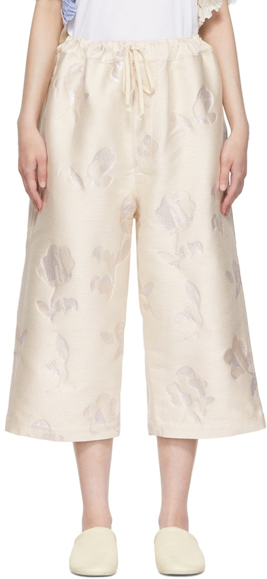 Photo: Tricot Comme des Garçons Beige Polyester Trousers