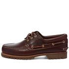 Timberland Men's Authentic 3 Eye Classic Lug Shoe in Burgundy Full Grain