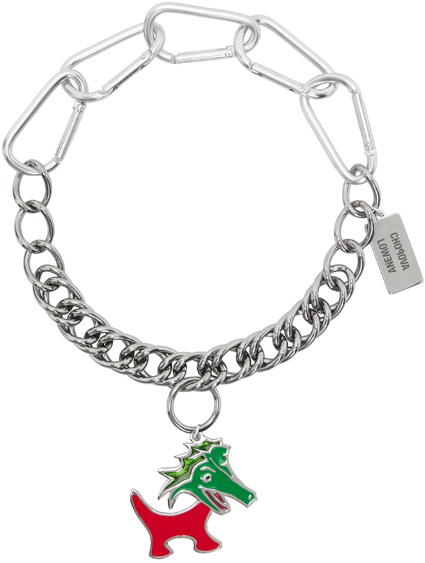 Photo: Chopova Lowena Silver Dragon Charm Necklace